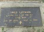 Picture 1 of 2 Fredrick H. Layman Civil War Veteran CORP CO H 48 REG VOL INF Died May 27, 1886